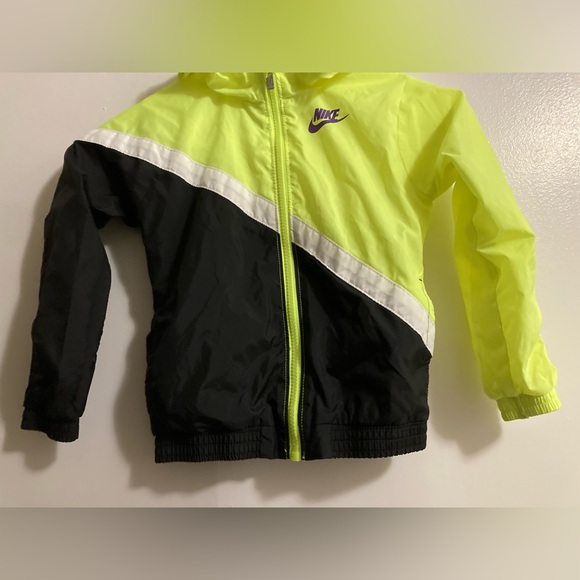 Nike lime green jacket coat outfit 4T toddler boy cloths windbreaker raincoat - Picture 2 of 11